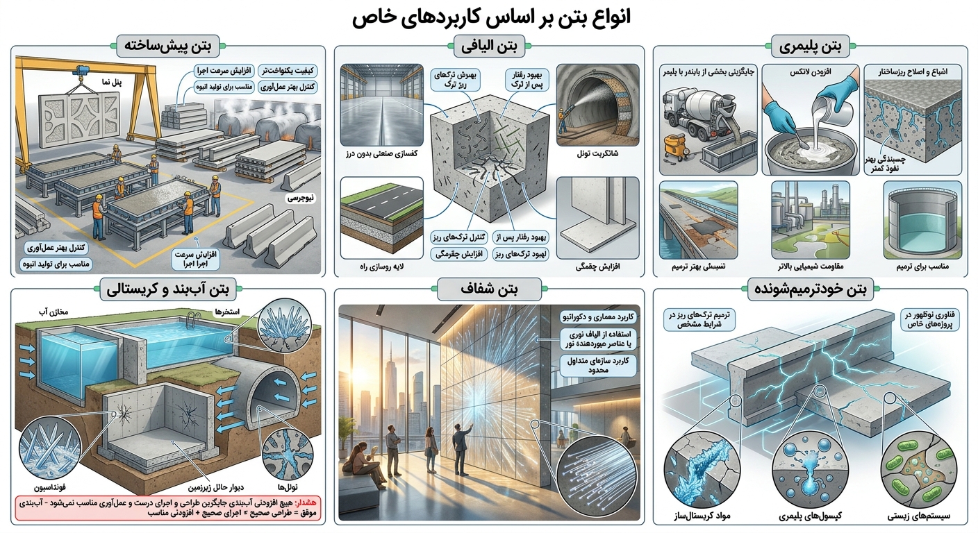 انواع بتن براساس کاربرد